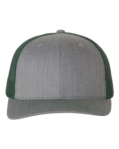 Richardson 4332 OSFM / Heather Grey/ Dark Green 112-Snapback Trucker Cap