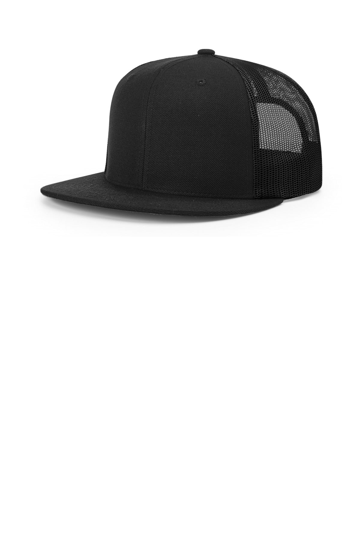 Richardson Acrylic-Wool Blend Flatbill Trucker 511 in Black