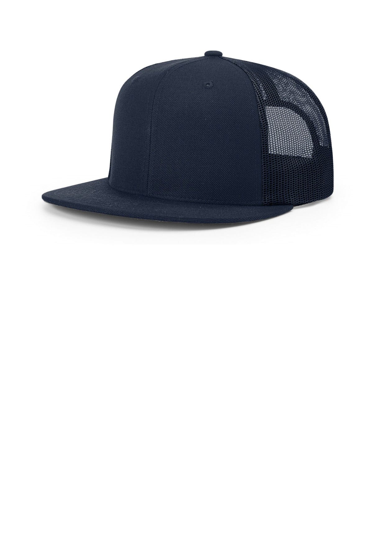 Richardson Acrylic-Wool Blend Flatbill Trucker 511 in Navy