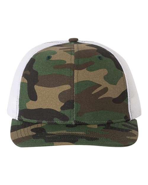 Richardson 5905 Adjustable / Army Camo/ White 112P-Printed Trucker Cap