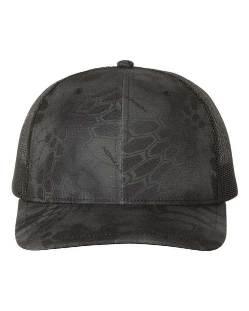Richardson 5905 Adjustable / Kryptek Typhon/ Black 112P-Printed Trucker Cap