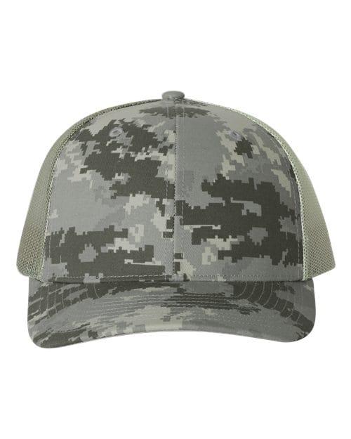 Richardson 5905 Adjustable / Military Digital Camo/ Light Green 112P-Printed Trucker Cap