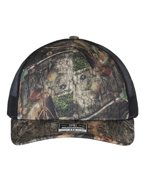 Richardson 5905 Adjustable / Mossy Oak Country DNA/ Black 112P-Printed Trucker Cap