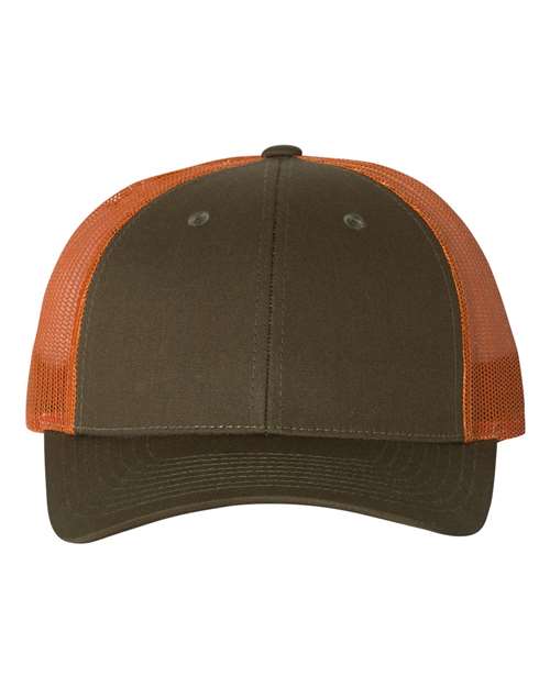 Richardson 6423 M/L / Dark Loden/ Jaffa Orange 115-Low Pro Trucker Cap
