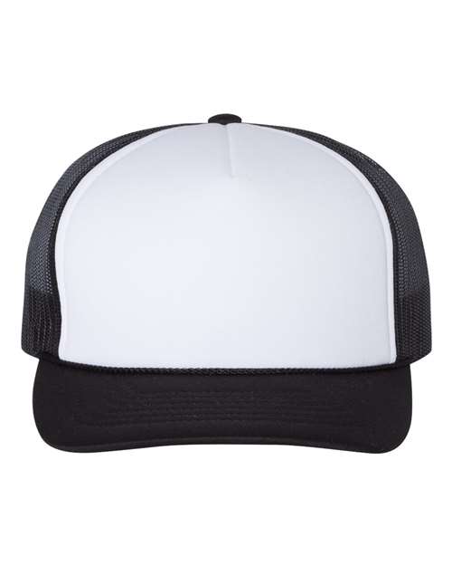 Richardson 6471 Adjustable / White/ Black 113-Foamie Trucker Cap