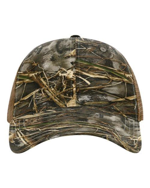 Richardson 6847 Adjustable / Realtree Max 7/ Buck 111P-Garment Washed Printed Trucker Cap