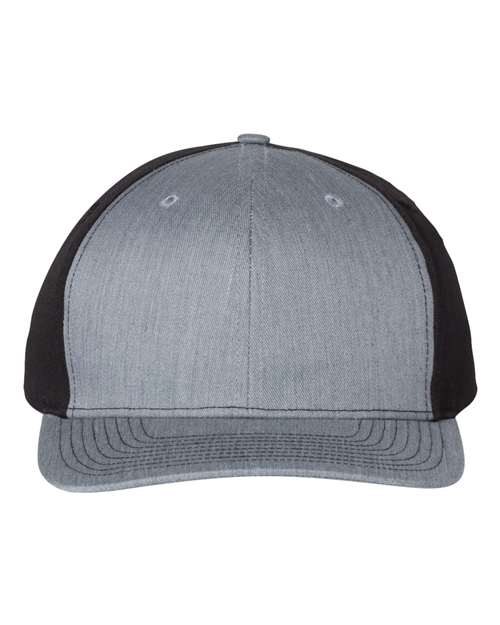 Richardson 6850 Adjustable / Heather Grey/ Black 312-Twill Back Trucker Cap