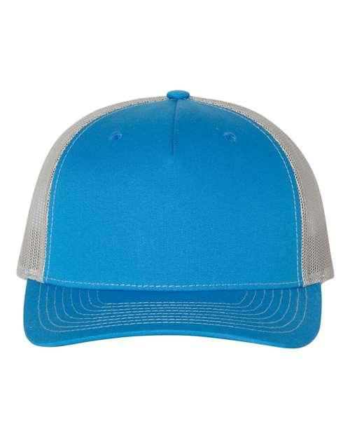 Richardson 7614 Adjustable / Cobalt Blue/ Grey 112FP-Five-Panel Trucker Cap