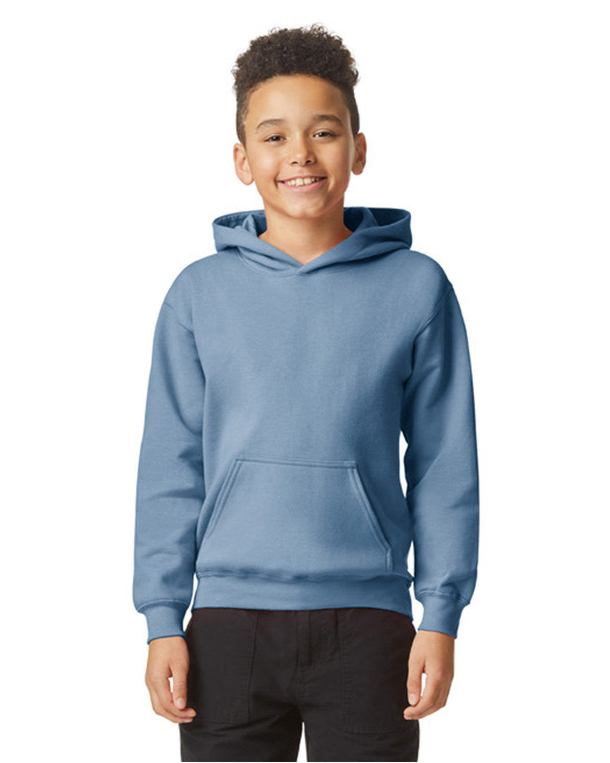 Gildan SF500B: Youth Softstyle Midweight Fleece Hooded Sweatshirt-Bulkthreads.com