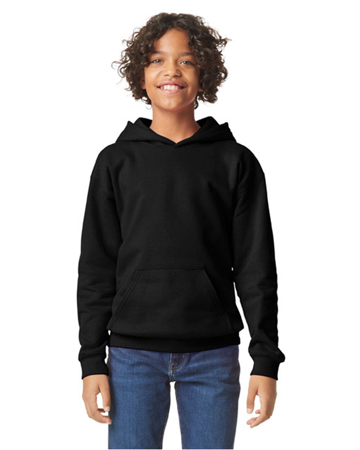Gildan SF500B: Youth Softstyle Midweight Fleece Hooded Sweatshirt-Bulkthreads.com