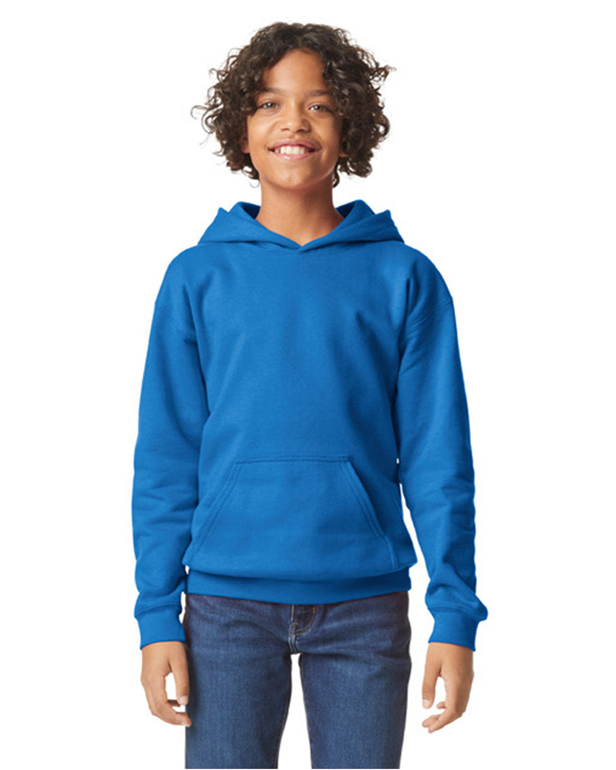 Gildan SF500B: Youth Softstyle Midweight Fleece Hooded Sweatshirt-Bulkthreads.com