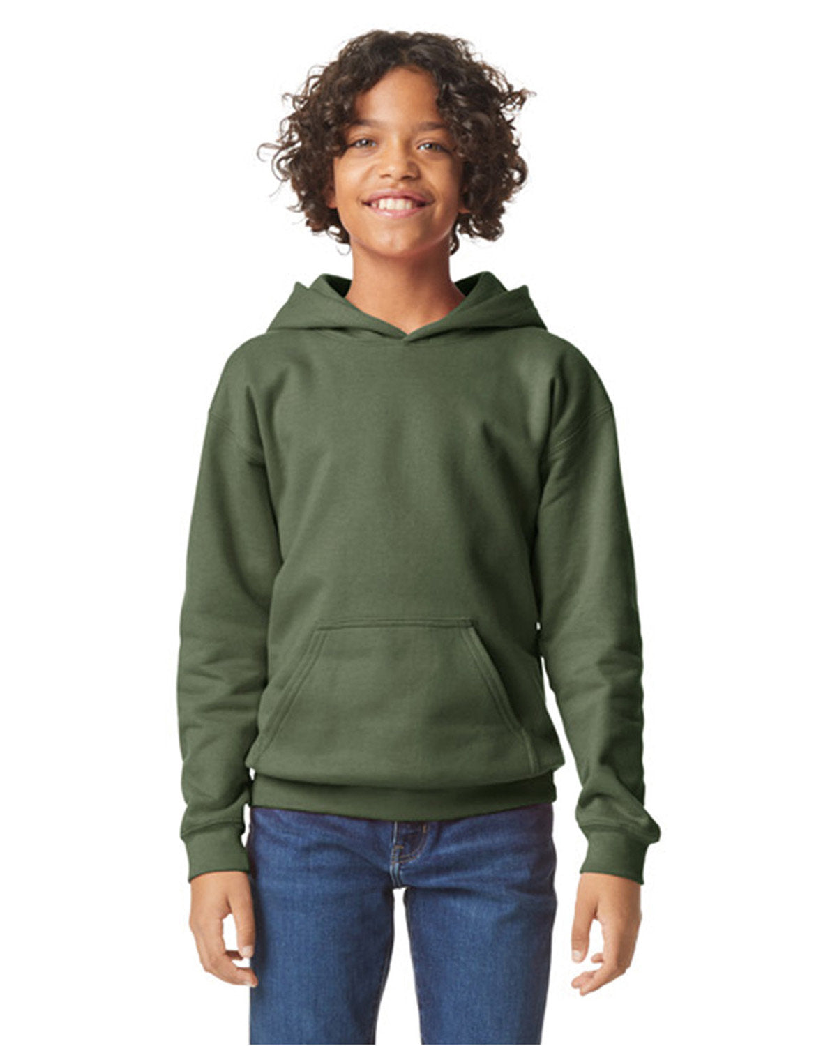 Gildan SF500B: Youth Softstyle Midweight Fleece Hooded Sweatshirt