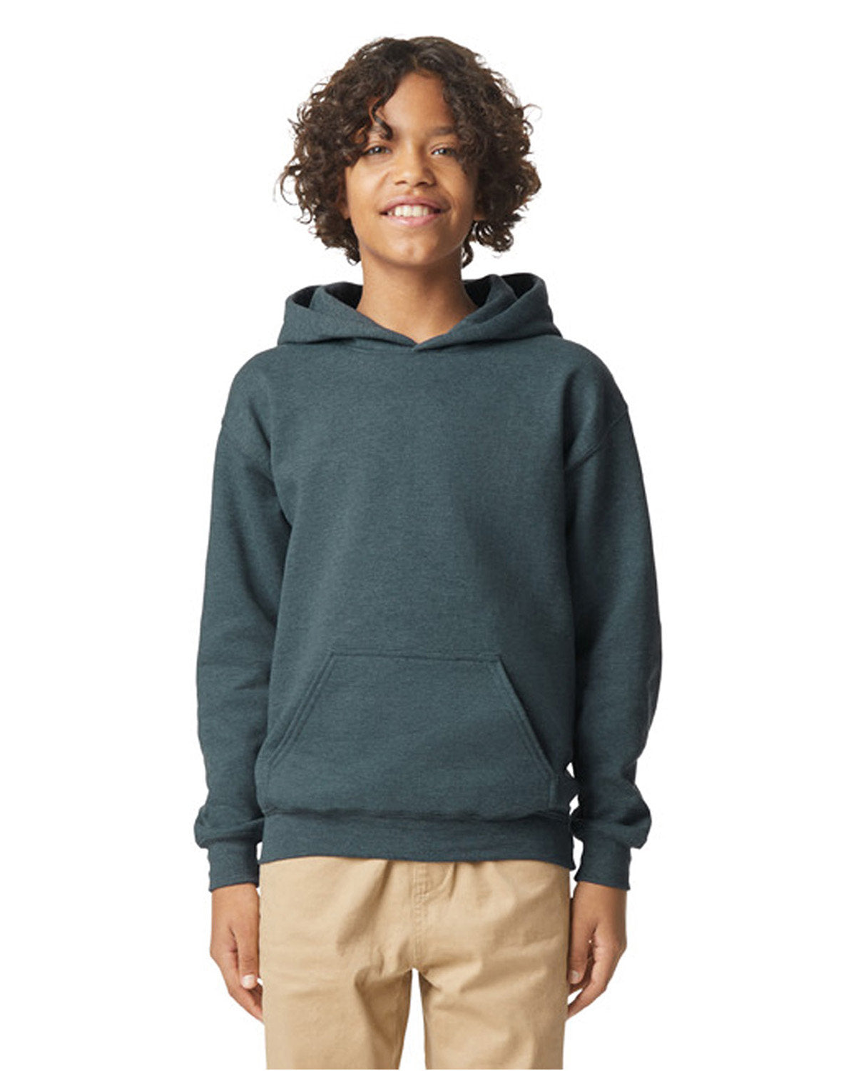 Gildan SF500B: Youth Softstyle Midweight Fleece Hooded Sweatshirt-Bulkthreads.com