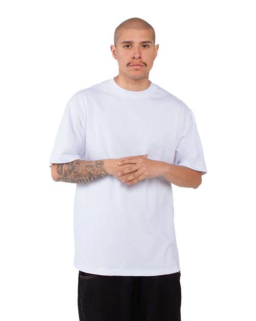 Shaka Wear 14735 S / White SHMHSS-Unisex Max Heavyweight T-Shirt