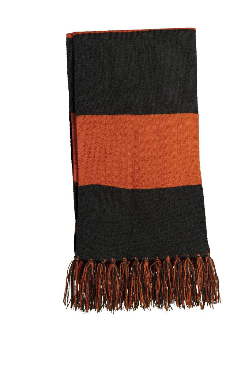 Sport-Tek Accessories OSFA / Black/ Deep Orange Sport-Tek STA02: Spectator Scarf