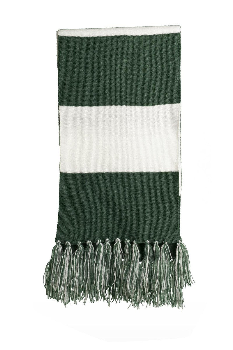 Sport-Tek Accessories OSFA / Forest Green/ White Sport-Tek STA02: Spectator Scarf