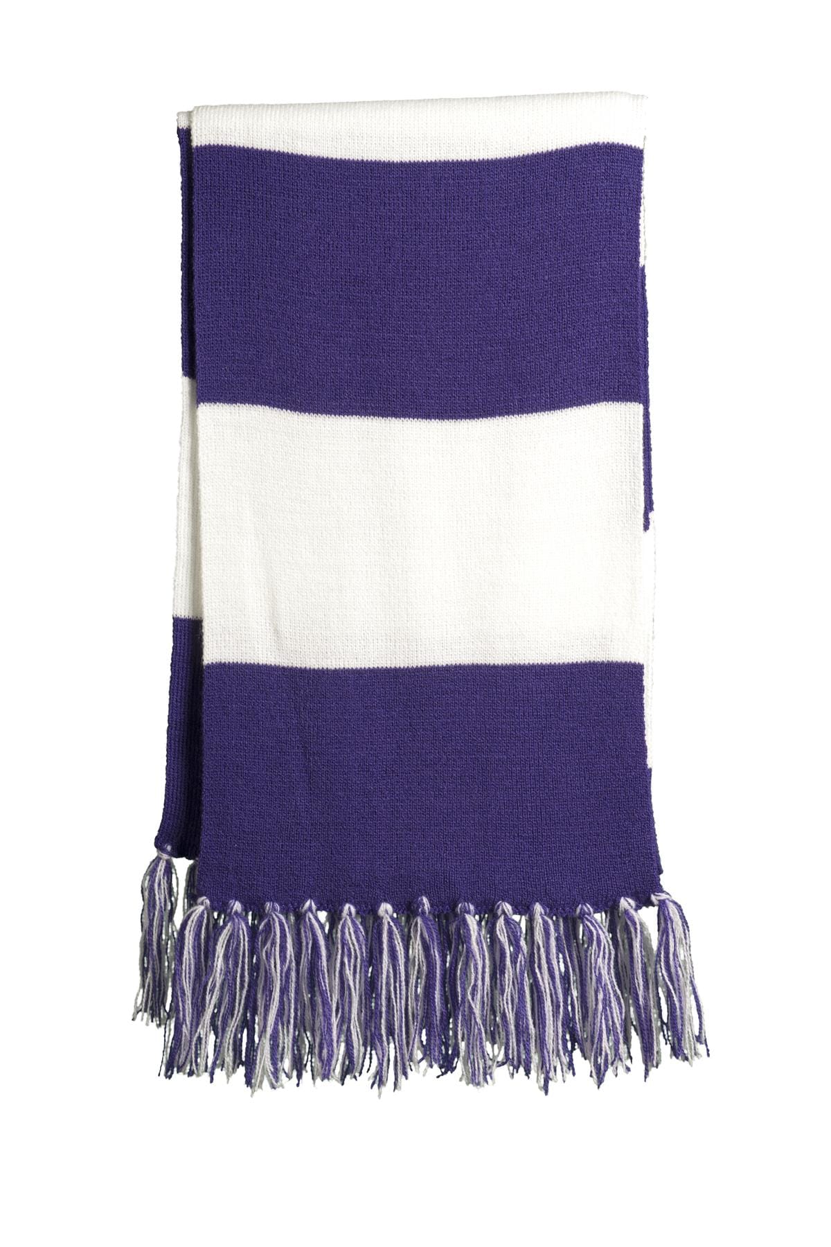 Sport-Tek Accessories OSFA / Purple/ White Sport-Tek STA02 Spectator Scarf