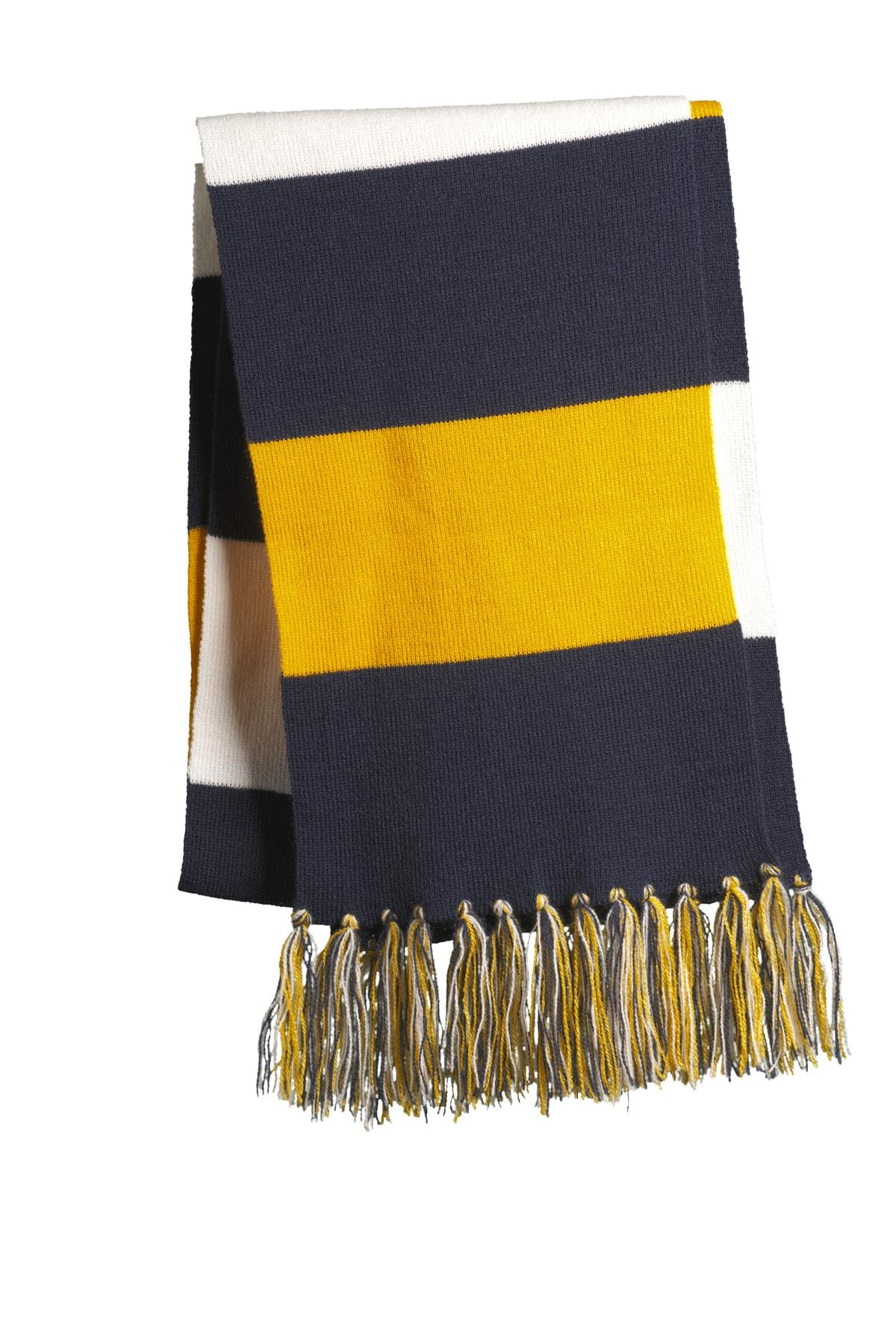 Sport-Tek Accessories OSFA / True Navy/ Gold/ White Sport-Tek STA02 Spectator Scarf