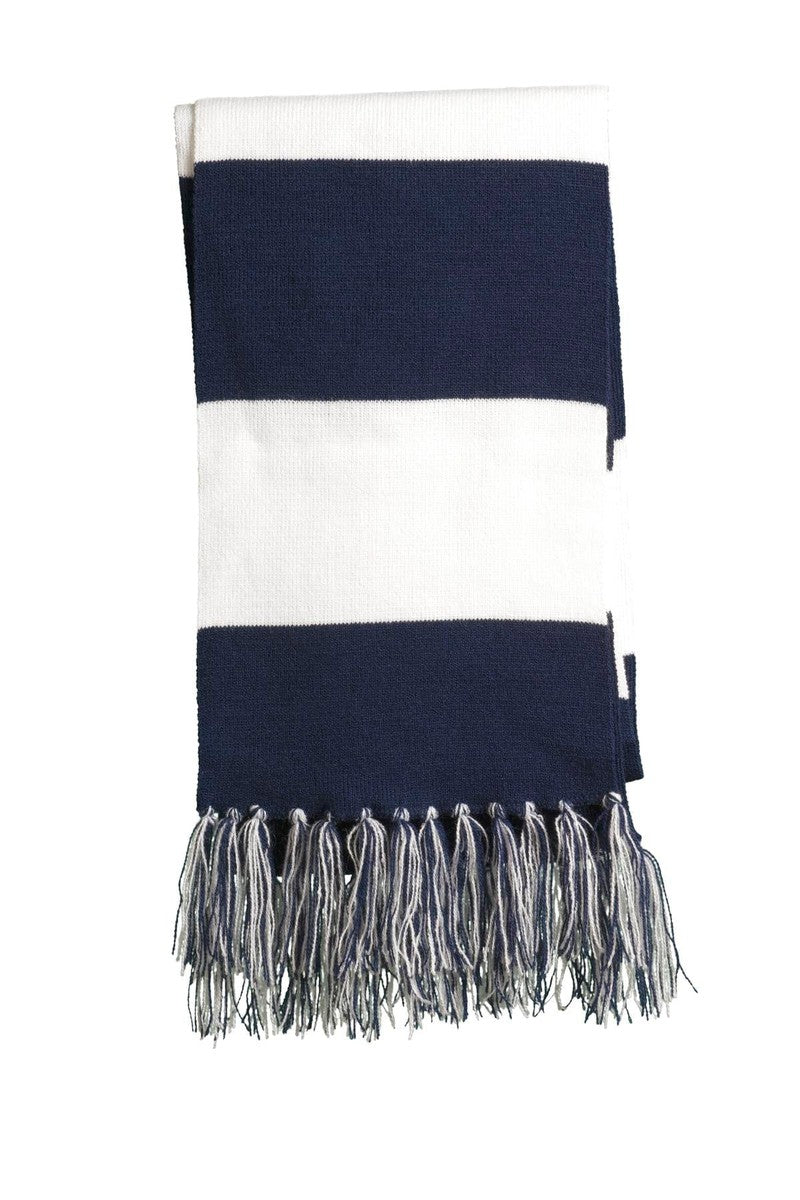 Sport-Tek Accessories OSFA / True Navy/ White Sport-Tek STA02: Spectator Scarf