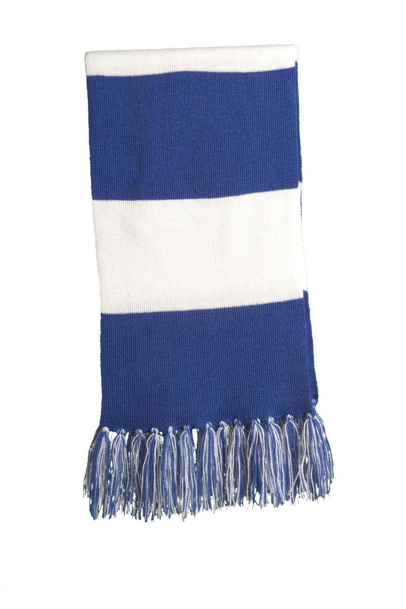 Sport-Tek Accessories OSFA / True Royal/ White Sport-Tek STA02: Spectator Scarf