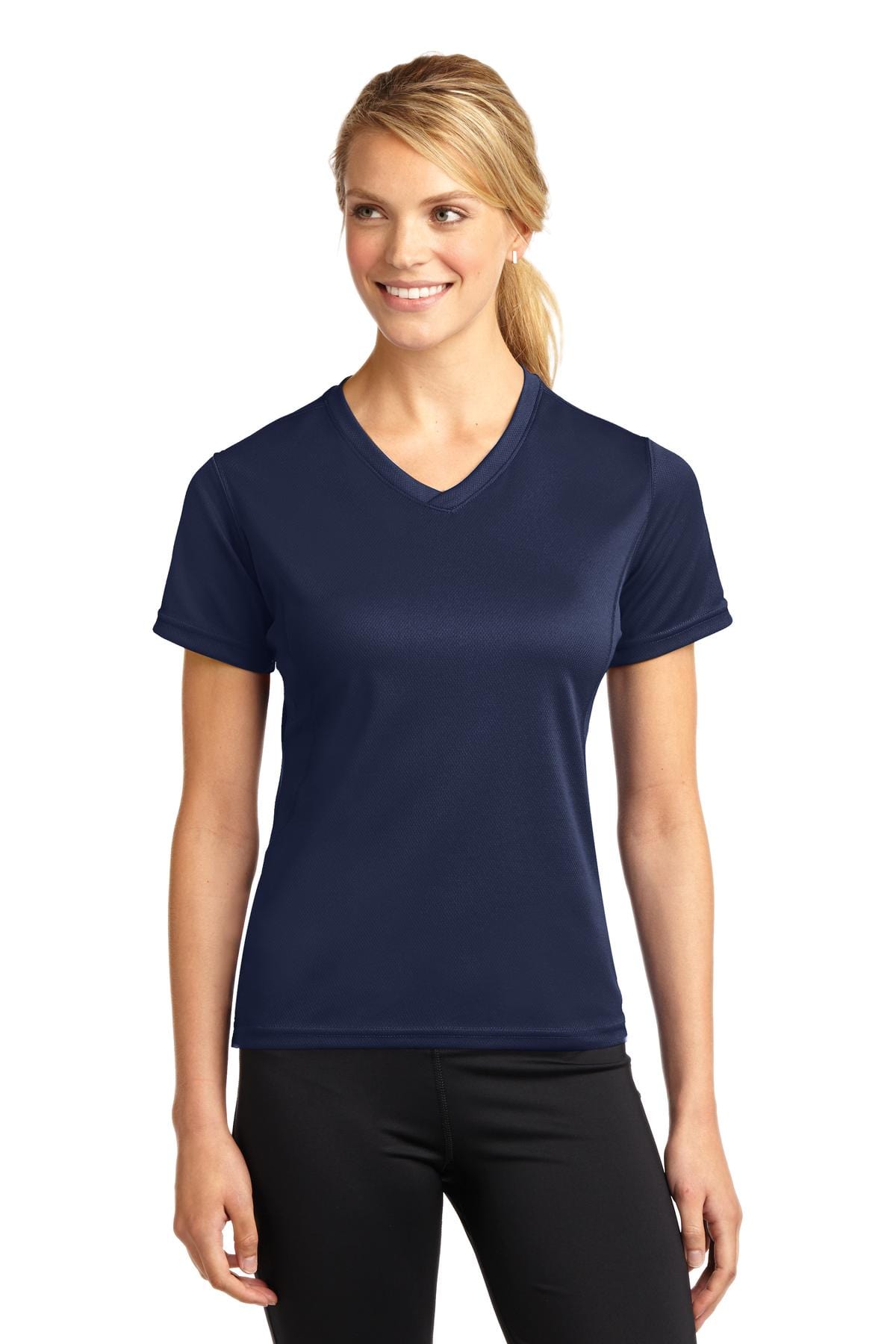 Sport-Tek Activewear DISCONTINUED  Sport-Tek ®  Dri-Mesh ®  Ladies V-Neck T-Shirt.  L468V