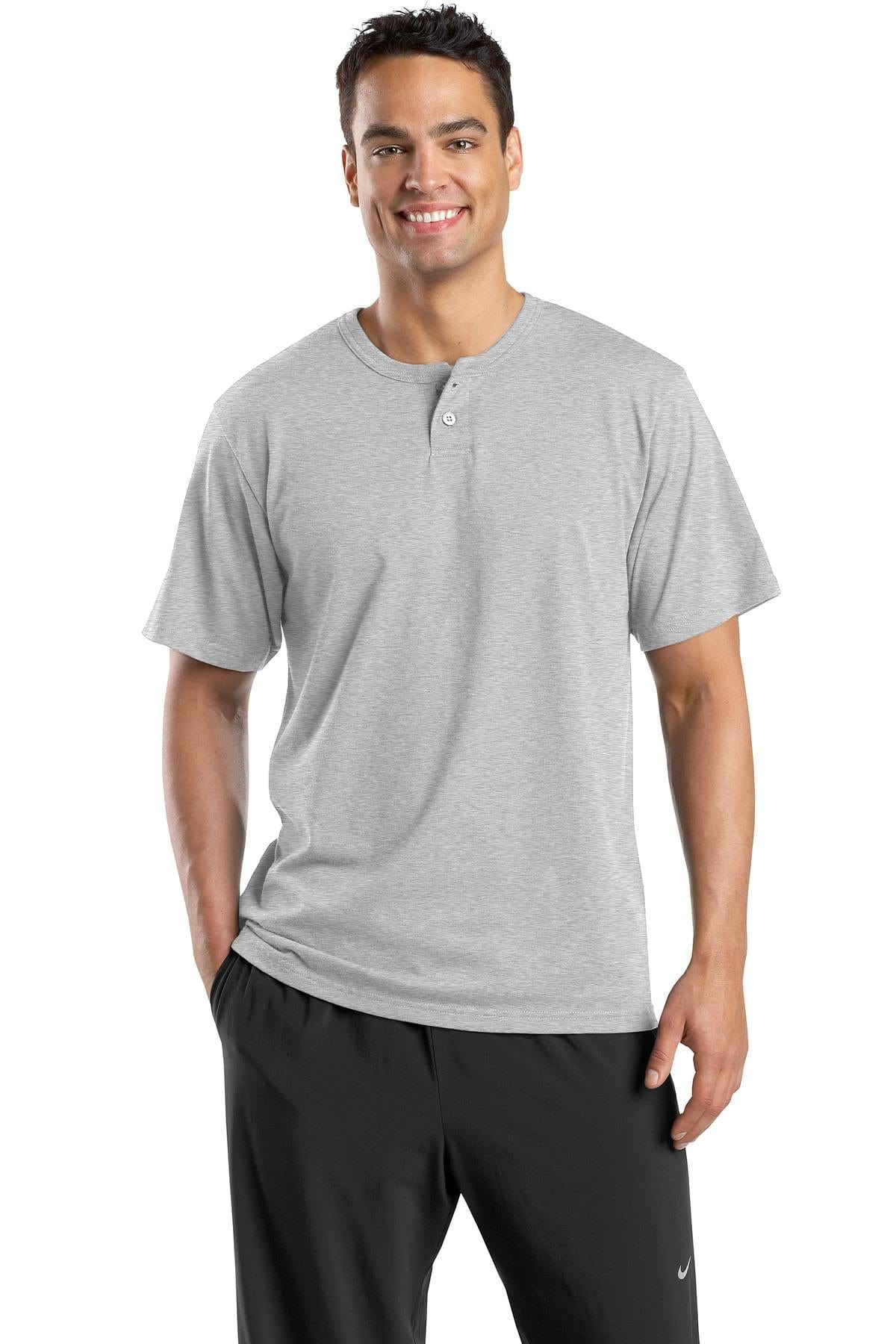 Sport-Tek Activewear DISCONTINUED  Sport-Tek ®  Short Sleeve Henley.  T210