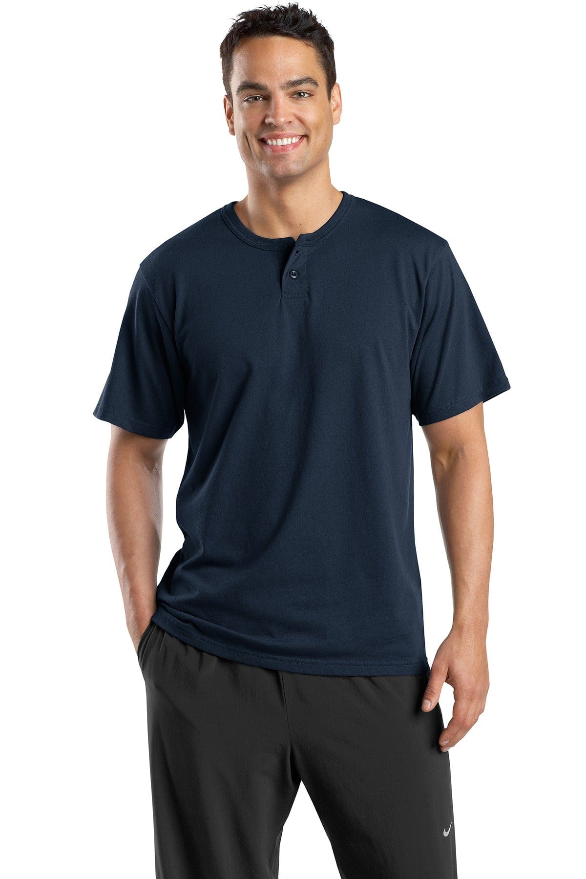 Sport-Tek Activewear DISCONTINUED  Sport-Tek ®  Short Sleeve Henley.  T210
