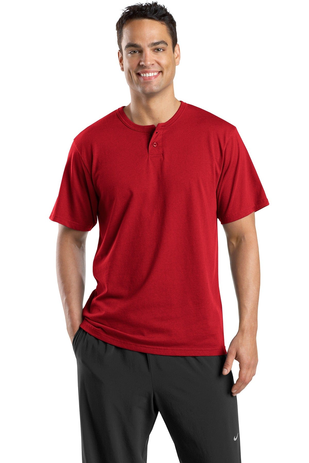 Sport-Tek Activewear DISCONTINUED  Sport-Tek ®  Short Sleeve Henley.  T210