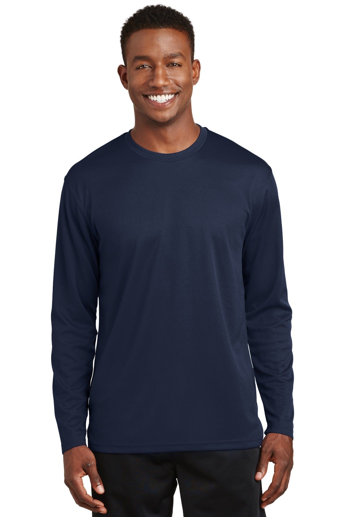 Sport-Tek Activewear S / Navy DISCONTINUED  Sport-Tek ®  Dri-Mesh ®  Long Sleeve T-Shirt.  K368