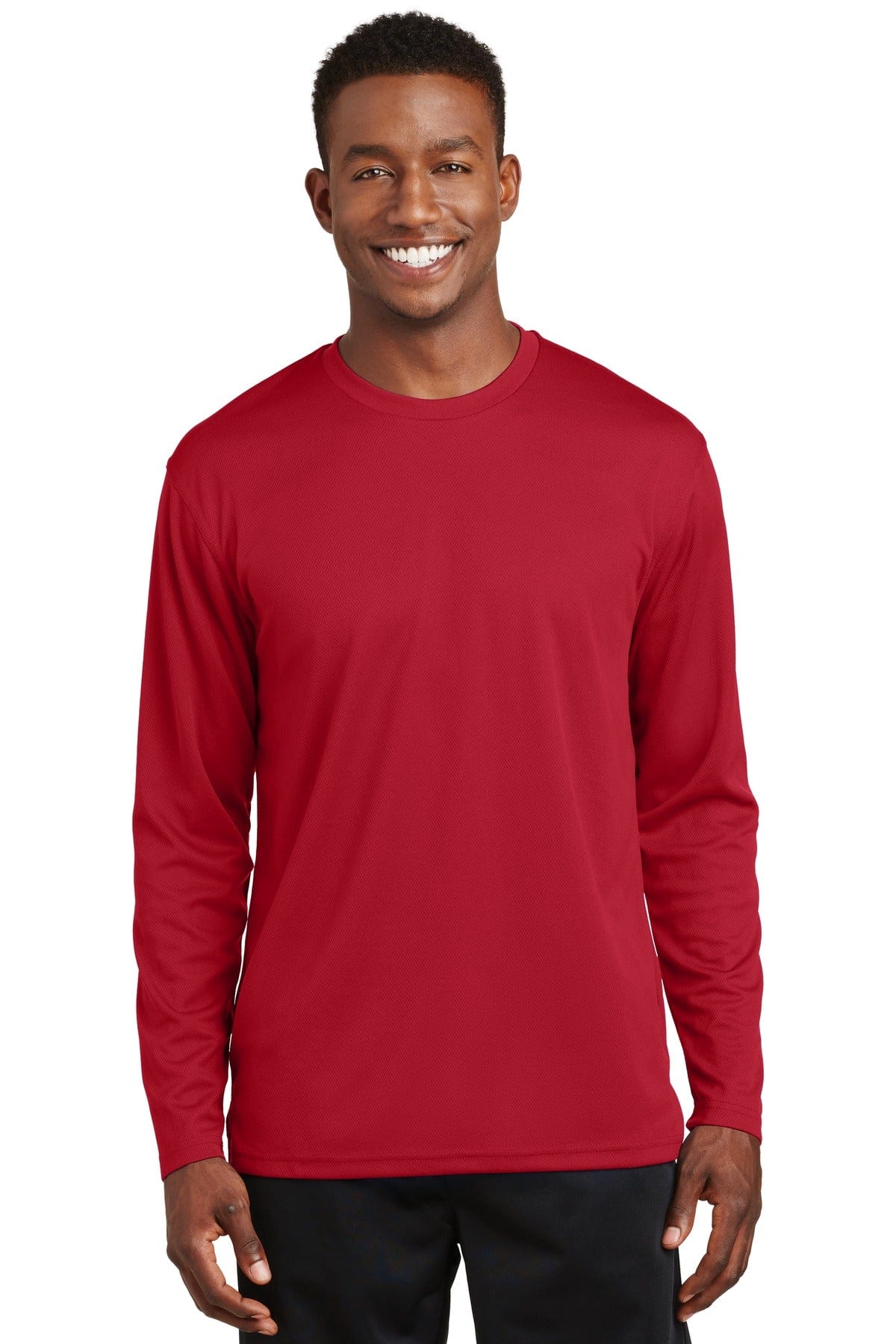 Sport-Tek Activewear S / Red DISCONTINUED  Sport-Tek ®  Dri-Mesh ®  Long Sleeve T-Shirt.  K368