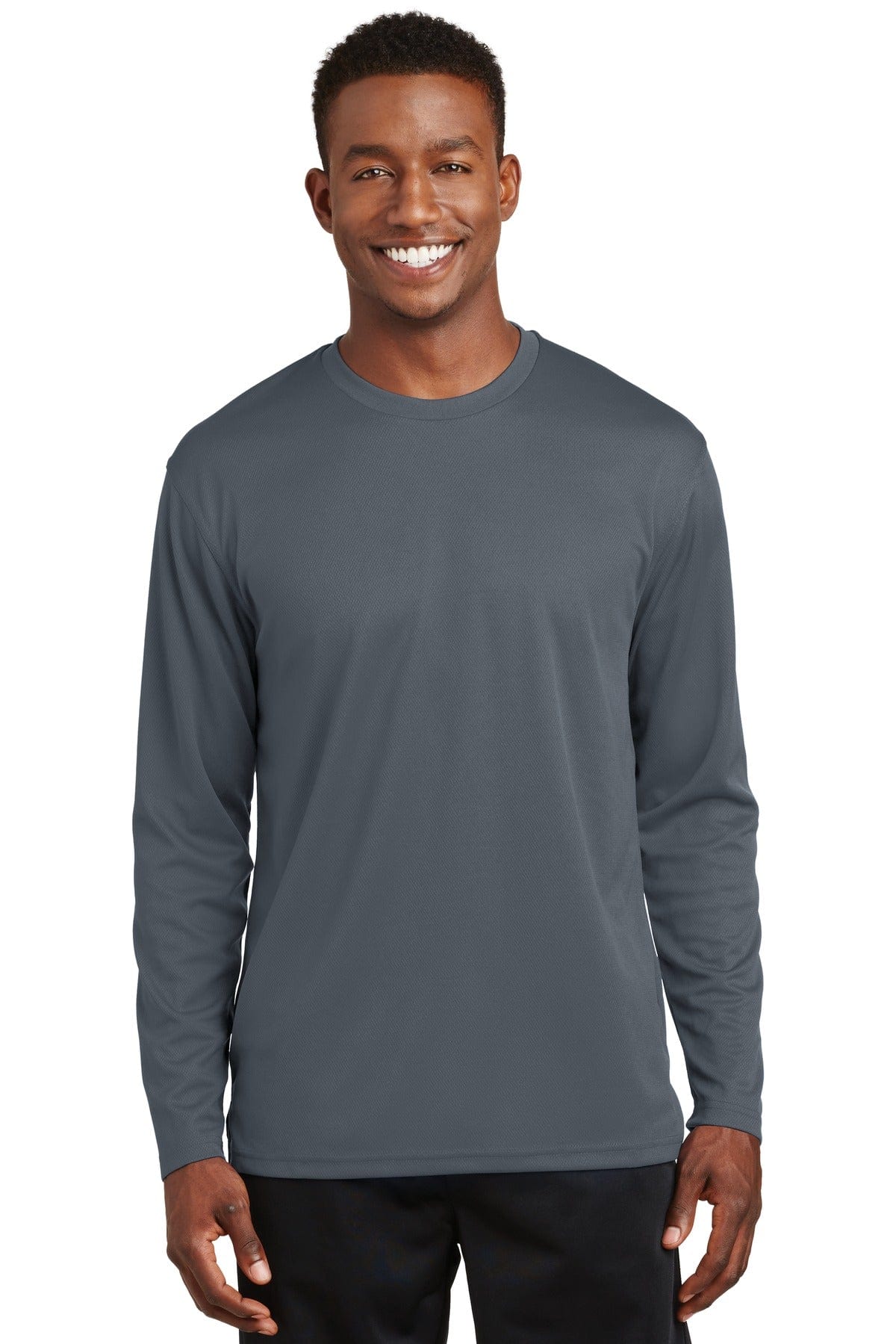 Sport-Tek Activewear S / Steel DISCONTINUED  Sport-Tek ®  Dri-Mesh ®  Long Sleeve T-Shirt.  K368