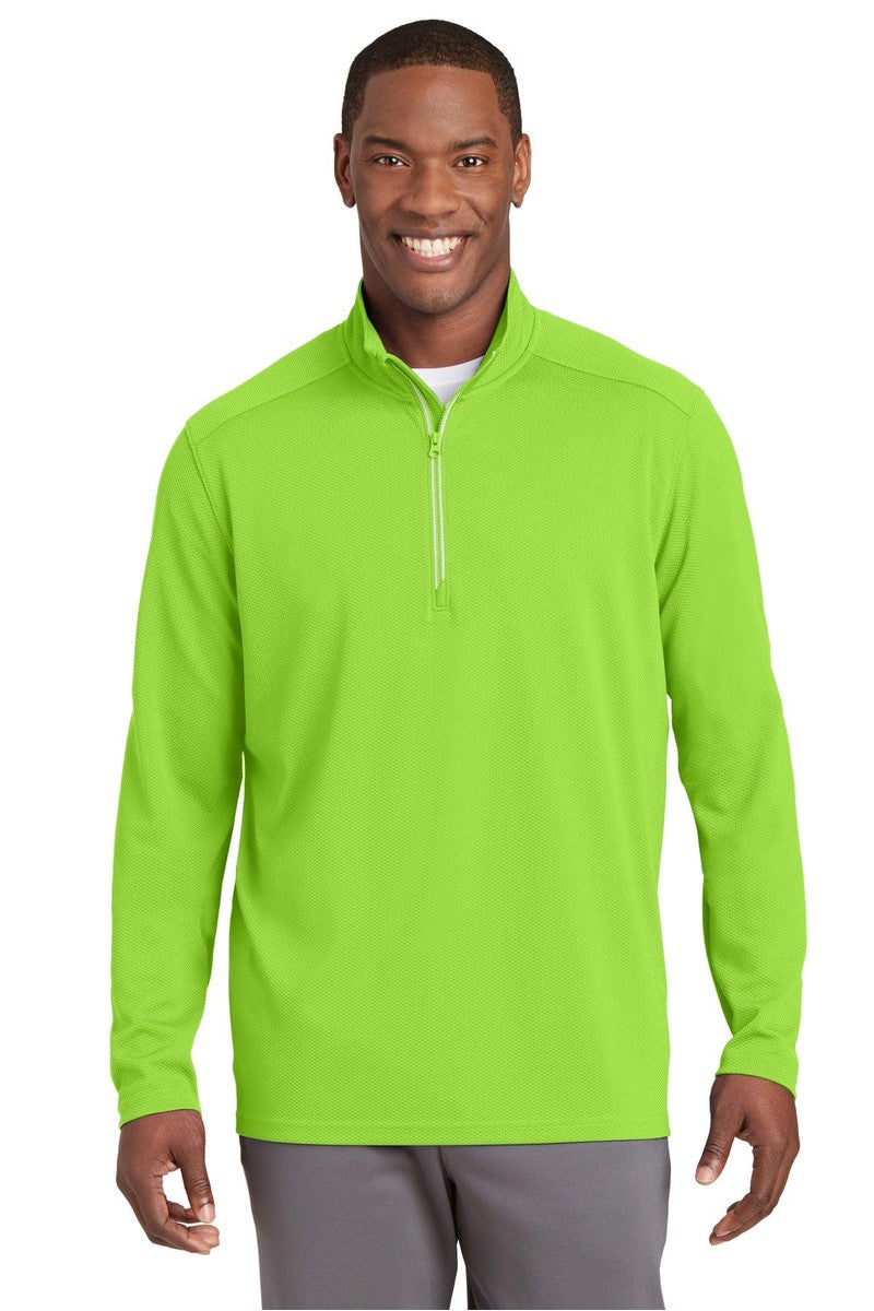 Sport-Tek Activewear XS / Lime Shock Sport-Tek ST860: Sport-Wick Textured 1/4-Zip Pullover