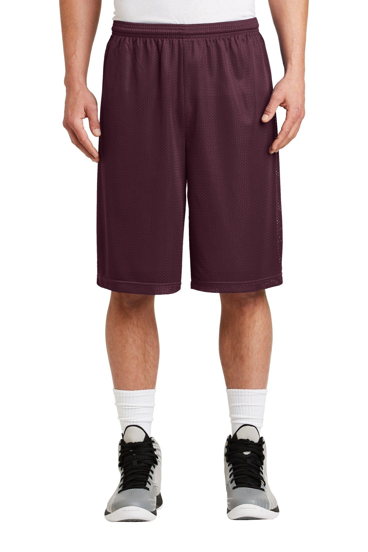Sport-Tek Activewear XS / Maroon DISCONTINUED  Sport-Tek ®  Extra Long PosiCharge ®  Classic Mesh Short. ST511