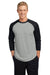 Sport-Tek Activewear XS / Silver/Black DISCONTINUED  Sport-Tek ®  PosiCharge ®  Baseball Jersey. ST205