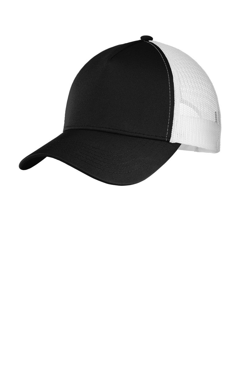 Sport-Tek Headwear OSFA / Black/ White Sport-Tek STC36: PosiCharge Competitor Mesh Back Cap