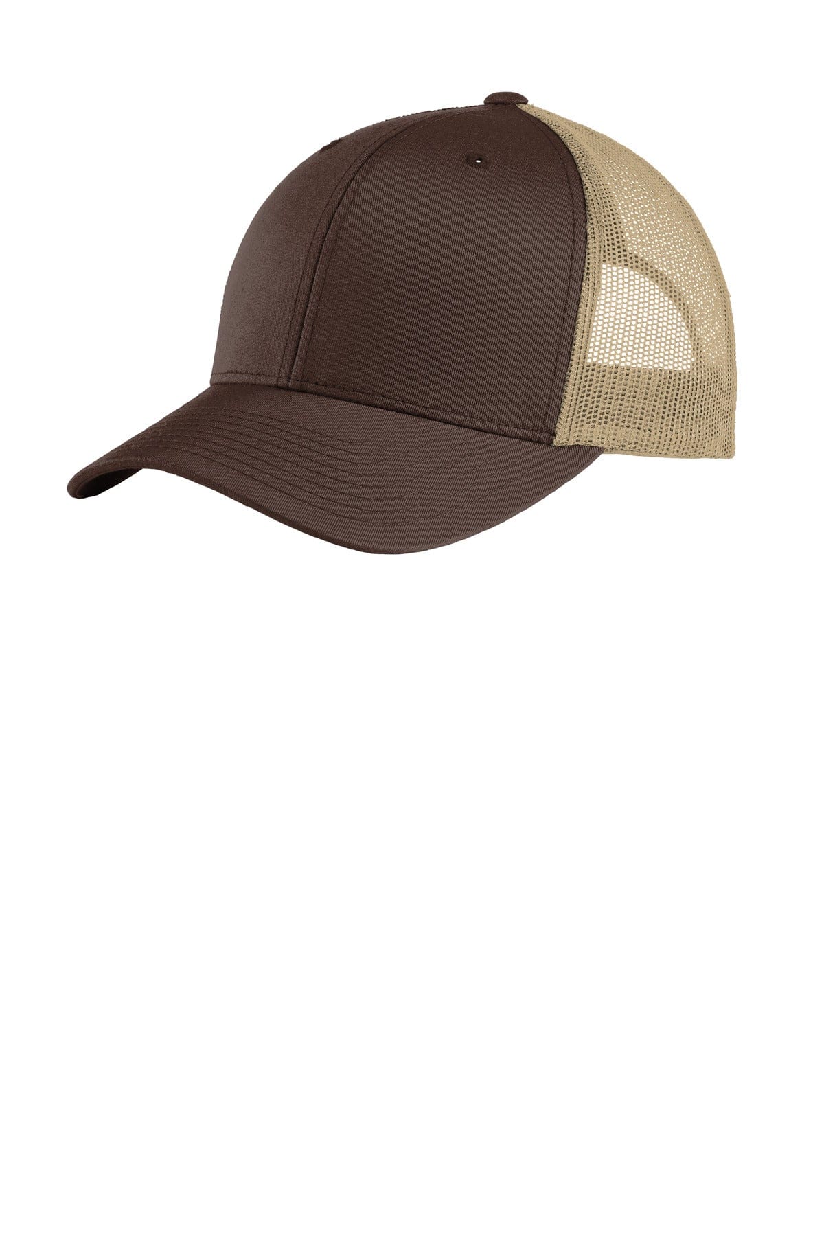 Sport-Tek Headwear OSFA / Chocolate Brown/ Khaki Sport-Tek STC39 Yupoong Retro Trucker Cap