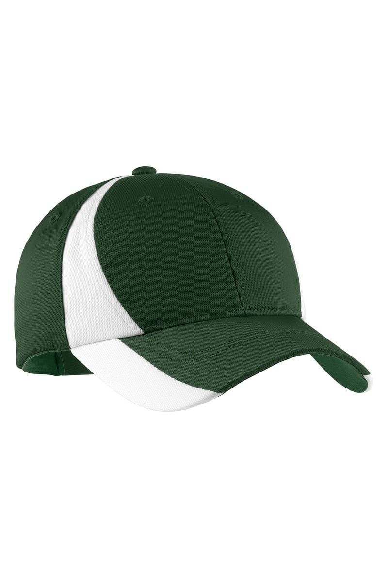 Sport-Tek Headwear OSFA / Forest Green/ White Sport-Tek STC11: Dry Zone Nylon Colorblock Cap