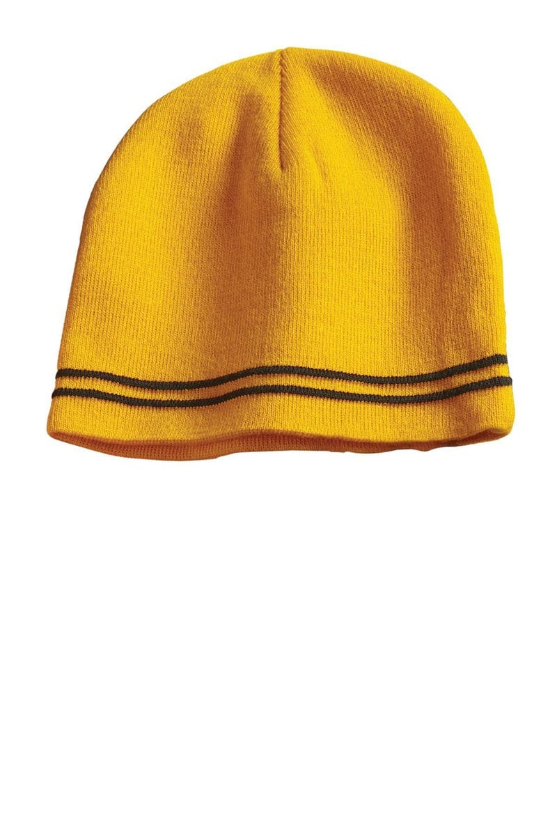 Sport-Tek Headwear OSFA / Gold/ Black Sport-Tek STC20: Spectator Beanie