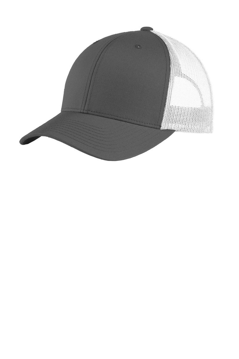 Sport-Tek Headwear OSFA / Graphite/ White Sport-Tek STC39: Yupoong Retro Trucker Cap