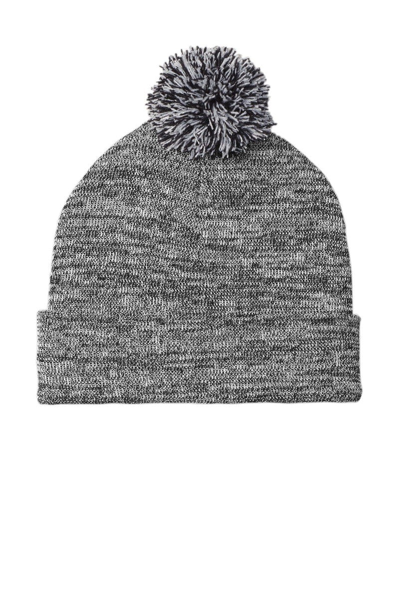 Sport-Tek Headwear OSFA / Grey Heather Sport-Tek STC41: Heather Pom Pom Beanie