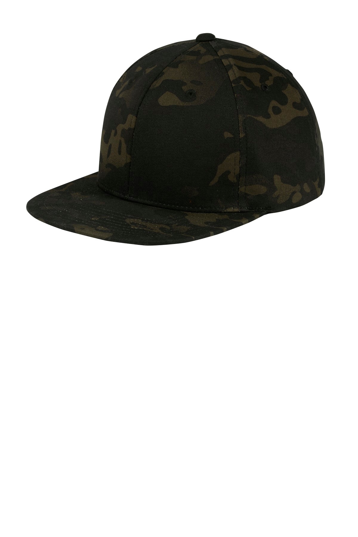 Sport-Tek Headwear OSFA / Multicam Black Sport-Tek STC19 Yupoong Flat Bill Snapback Cap
