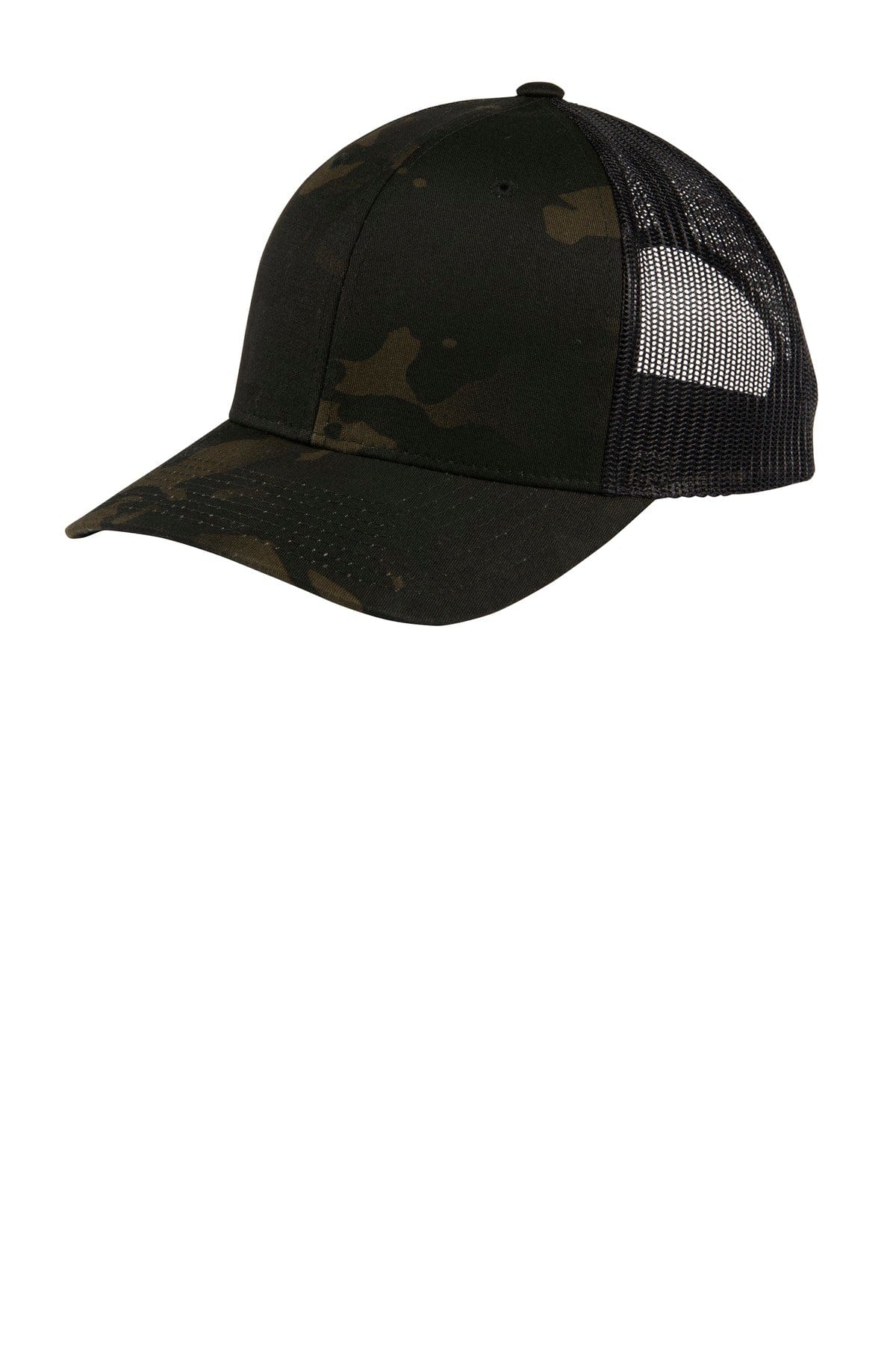Sport-Tek Headwear OSFA / Multicam Black Sport-Tek STC39 Yupoong Retro Trucker Cap