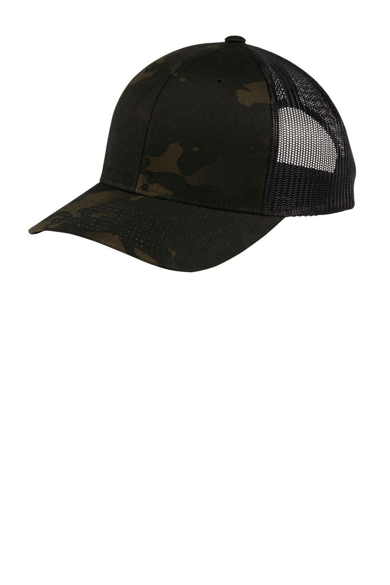 Sport-Tek Headwear OSFA / Multicam Black Sport-Tek STC39: Yupoong Retro Trucker Cap