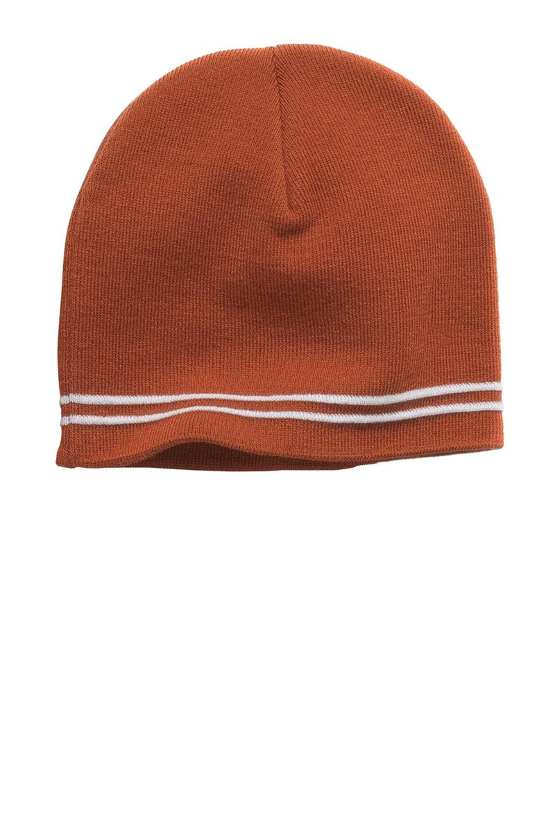 Sport-Tek Headwear OSFA / Texas Orange/ White Sport-Tek STC20: Spectator Beanie