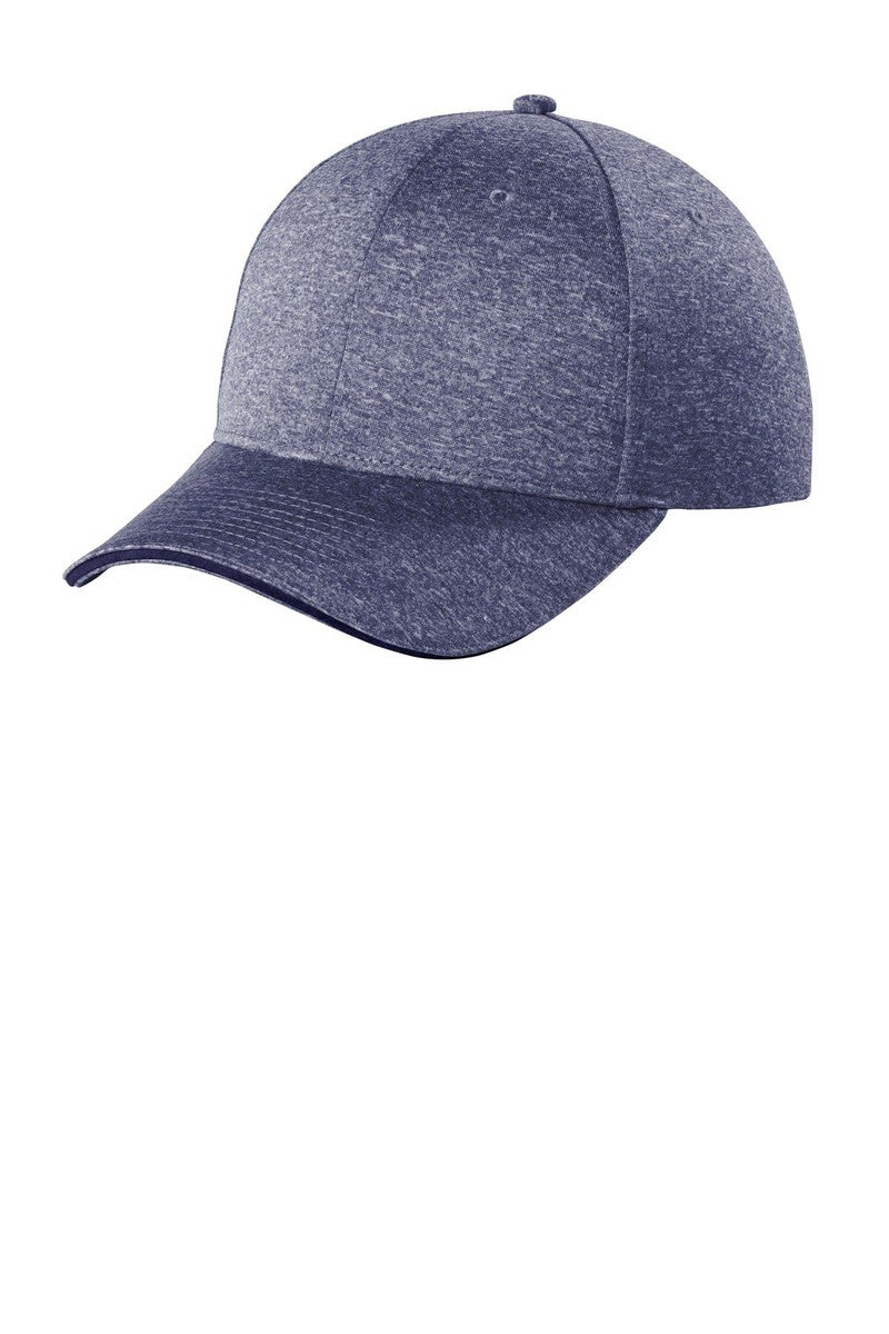 Sport-Tek Headwear OSFA / True Navy Heather/ True Navy Sport-Tek STC44: Contender Snapback Cap
