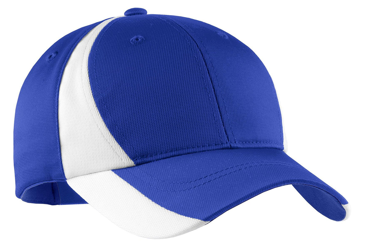 Sport-Tek Headwear OSFA / True Royal/ White Sport-Tek STC11 Dry Zone Nylon Colorblock Cap