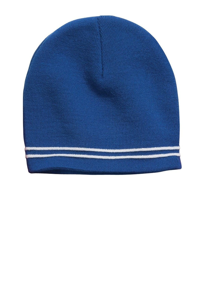 Sport-Tek Headwear OSFA / True Royal/ White Sport-Tek STC20: Spectator Beanie