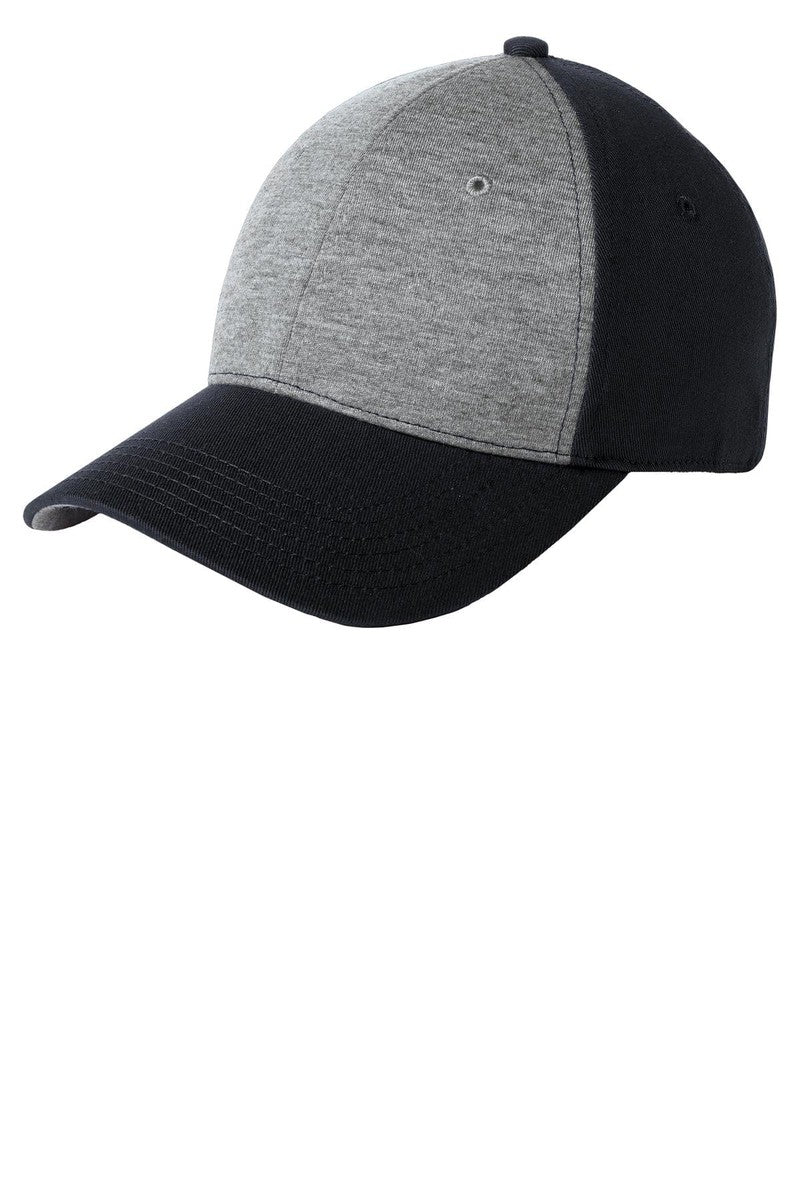 Sport-Tek Headwear OSFA / Vintage Heather/ Black Sport-Tek STC18: Jersey Front Cap