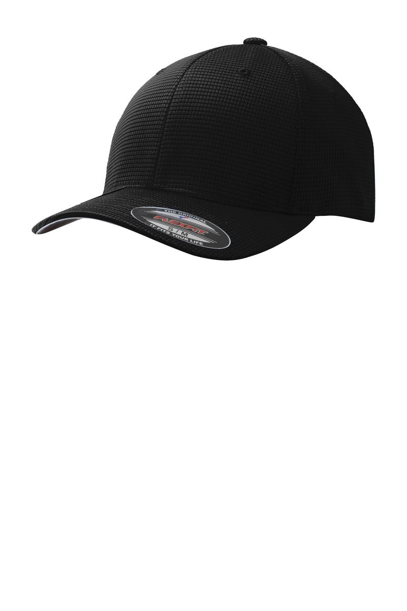 Sport-Tek Headwear S/M / Black Sport-Tek STC33: Flexfit Grid Texture Cap