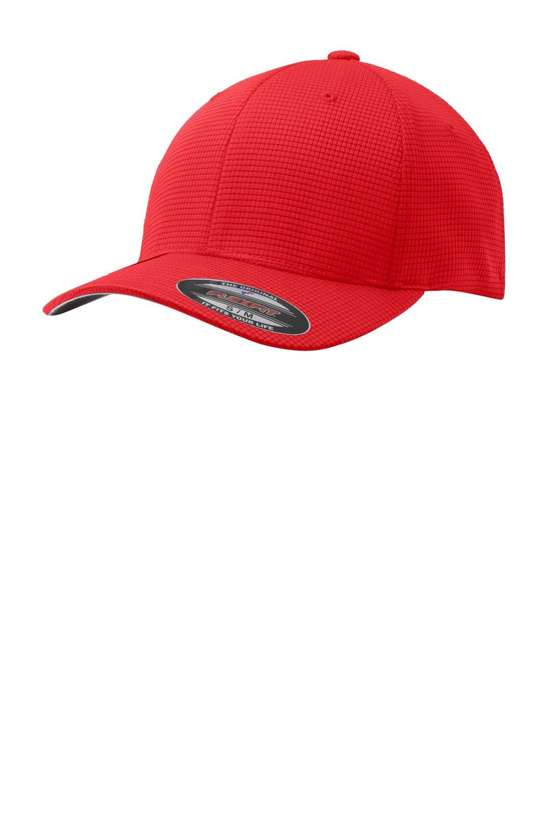 Sport-Tek Headwear S/M / True Red Sport-Tek STC33: Flexfit Grid Texture Cap